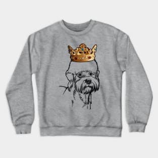 Dandie Dinmont Terrier Dog King Queen Wearing Crown Crewneck Sweatshirt